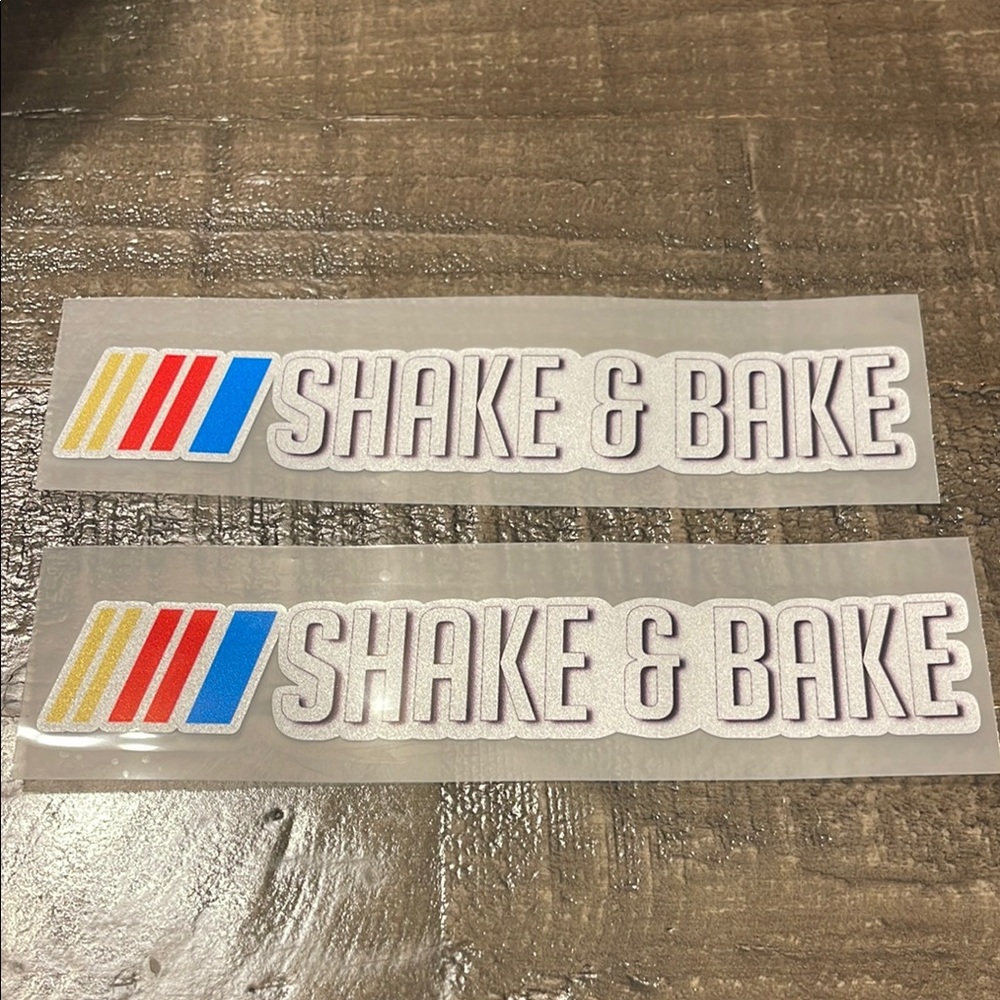 Shake & Bake 2 piece 7” Vinyl Reflective Stickers